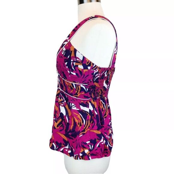 MINKPINK Abstract Print V Neck Tank Top 12 FLAWED - Picture 2 of 8